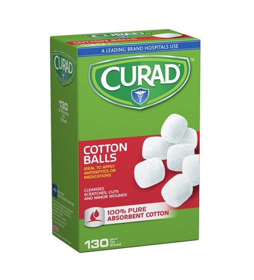 Image of Sterile Cotton Balls Left Angle