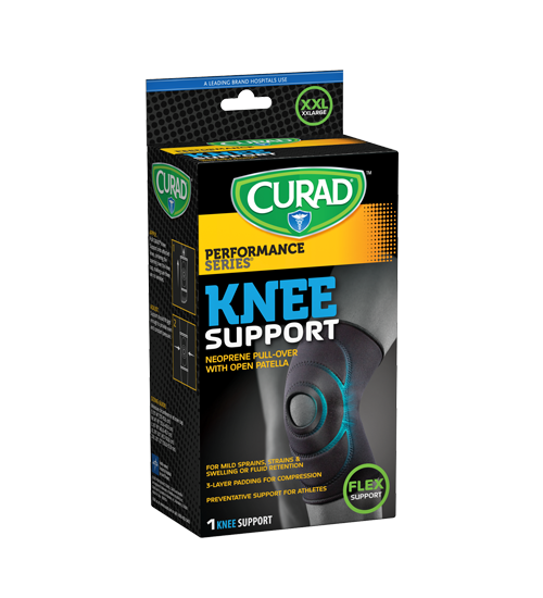 Image of Performance Series Knee Support, XX-Large, 1 count Left angle of package