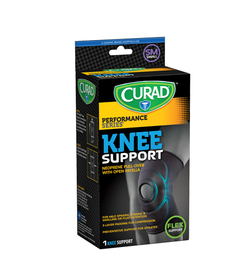 Image of Performance Series Knee Support, Medium, Flex, 1 count Left angle of package