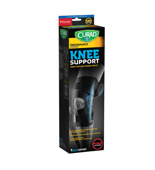 Image of Performance Series Knee Support, Medium, 1 count Left angle of package
