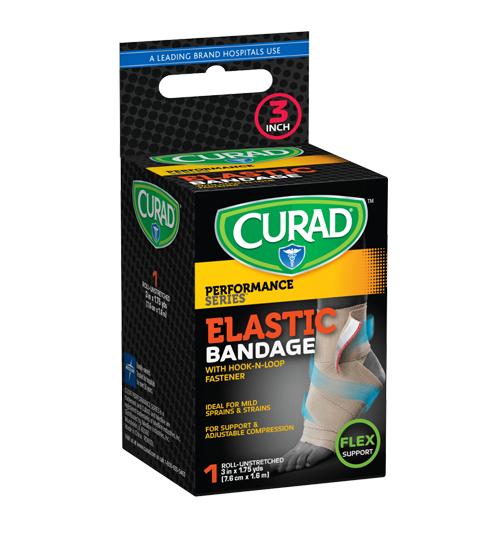 Image of Performance Series Elastic Bandage, 3″ x 1.75yds, 1 count Left Angle