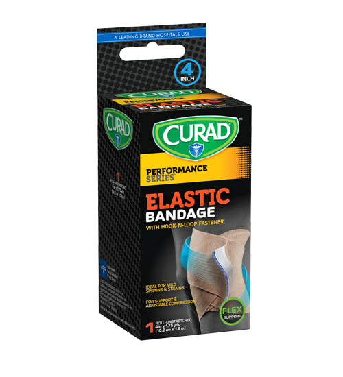 Image of Performance Series Elastic Bandage, 4″ x 1.75yds, 1 count Package Left Angle