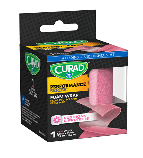 Performance Series Pink Foam Wrap, 2.75″ x 21 yds, 1 count Left Angle