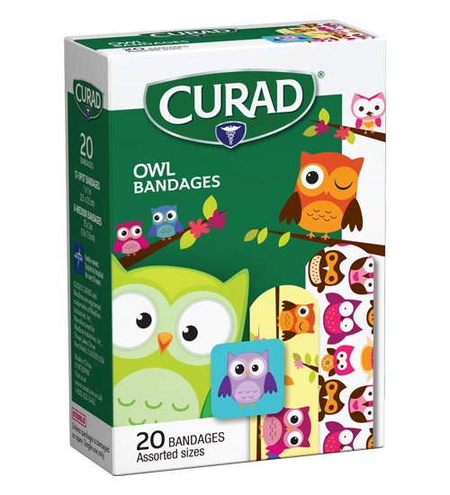 Image of childrens bandages owl right side