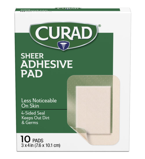 Sheer Adhesive Pad 10 ct front side