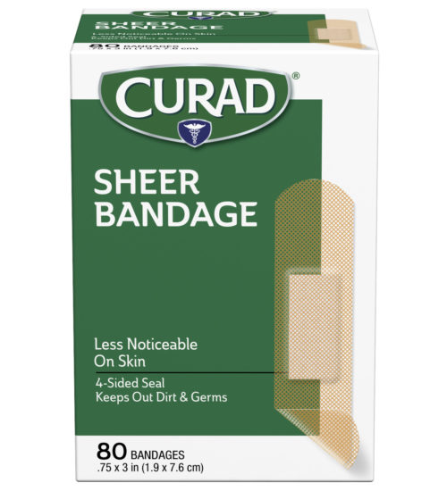 Sheer Bandages 0.75 x 3, 80 ct front side
