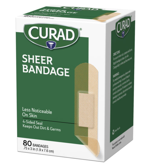 Sheer Bandages 0.75 x 3, 80 ct left side