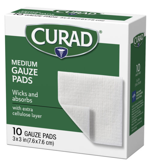 medium gauze pads, 10ct left side