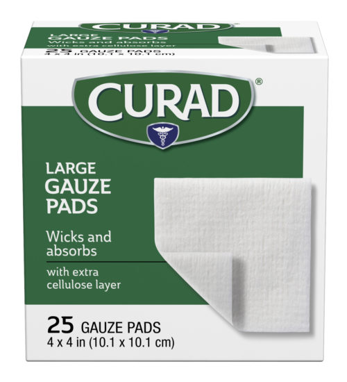 Large Gauze Pads 4 x 4 25 ct, front side