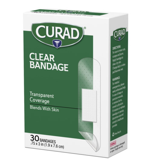 clear bandage left side