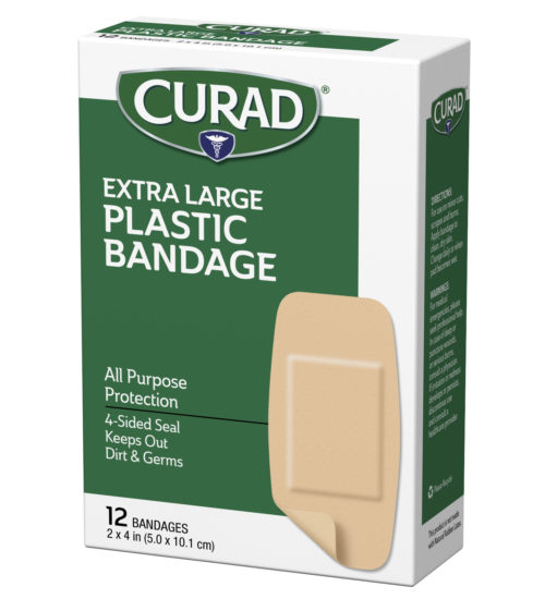 extra large plastic bandage 12ct left side