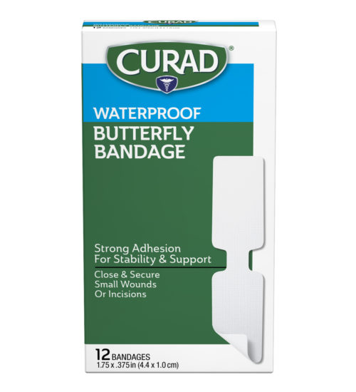 Waterproof butterfly bandage front side