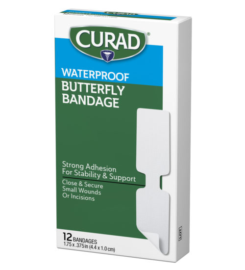 Waterproof butterfly bandage left side