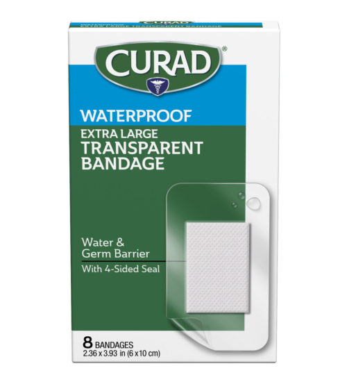Waterproof BlisterHeal Bandages, 2.36inch by 3.93inch, 8 count front side