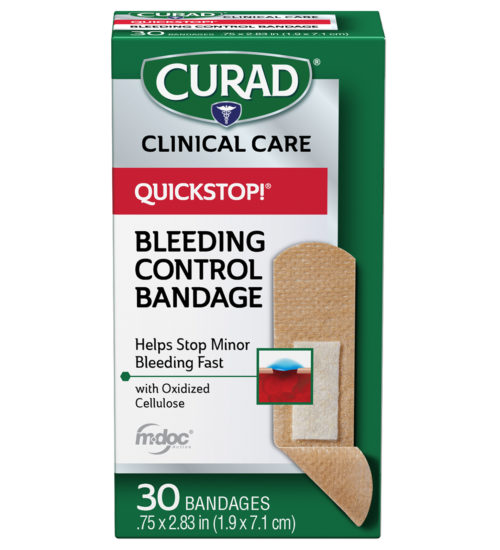 QuickStop! Bleeding Control Bandages, Assorted Sizes, 30 count front of package