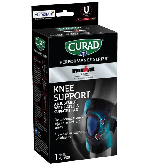 Image of CURAD Performance Series IRONMAN Knee Support, Adjustable, Universal, 1 count view 1