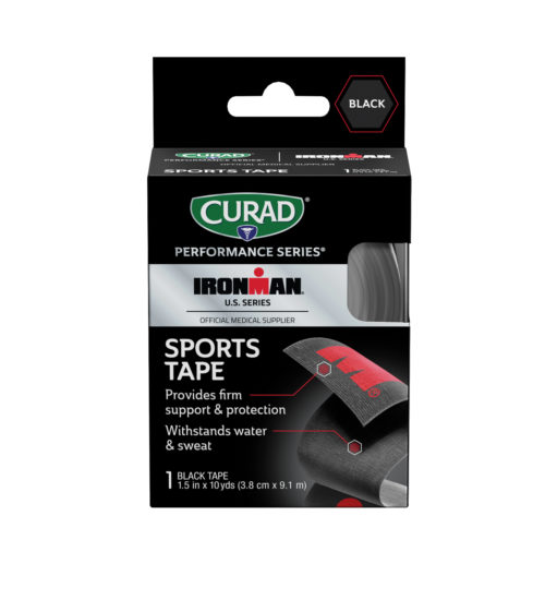 CURAD Performance Series IRONMAN Sport Tape, Black with Red IRONMAN logo view 3