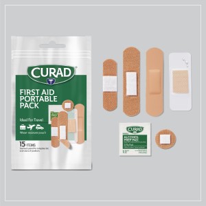 each product in pack laid out individual