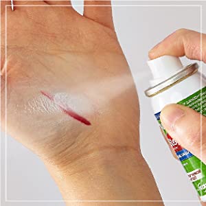 spray being used on hand