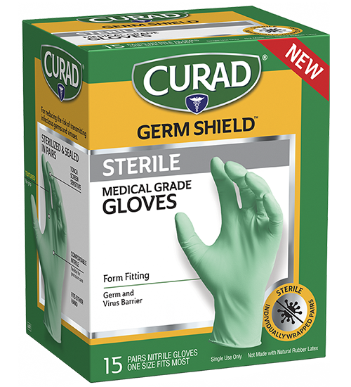 Image of sterile gloves left angle