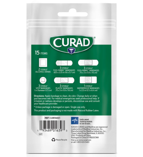 back of first aid portable pack