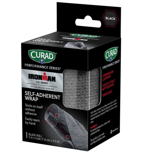 CURAD Performance Series IRONMAN Self-Adherent Wrap, Black, 3