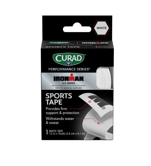 CURAD Performance Series IRONMAN Sport Tape, White with Black IRONMAN logo, 1.5″ x 10yds view 3