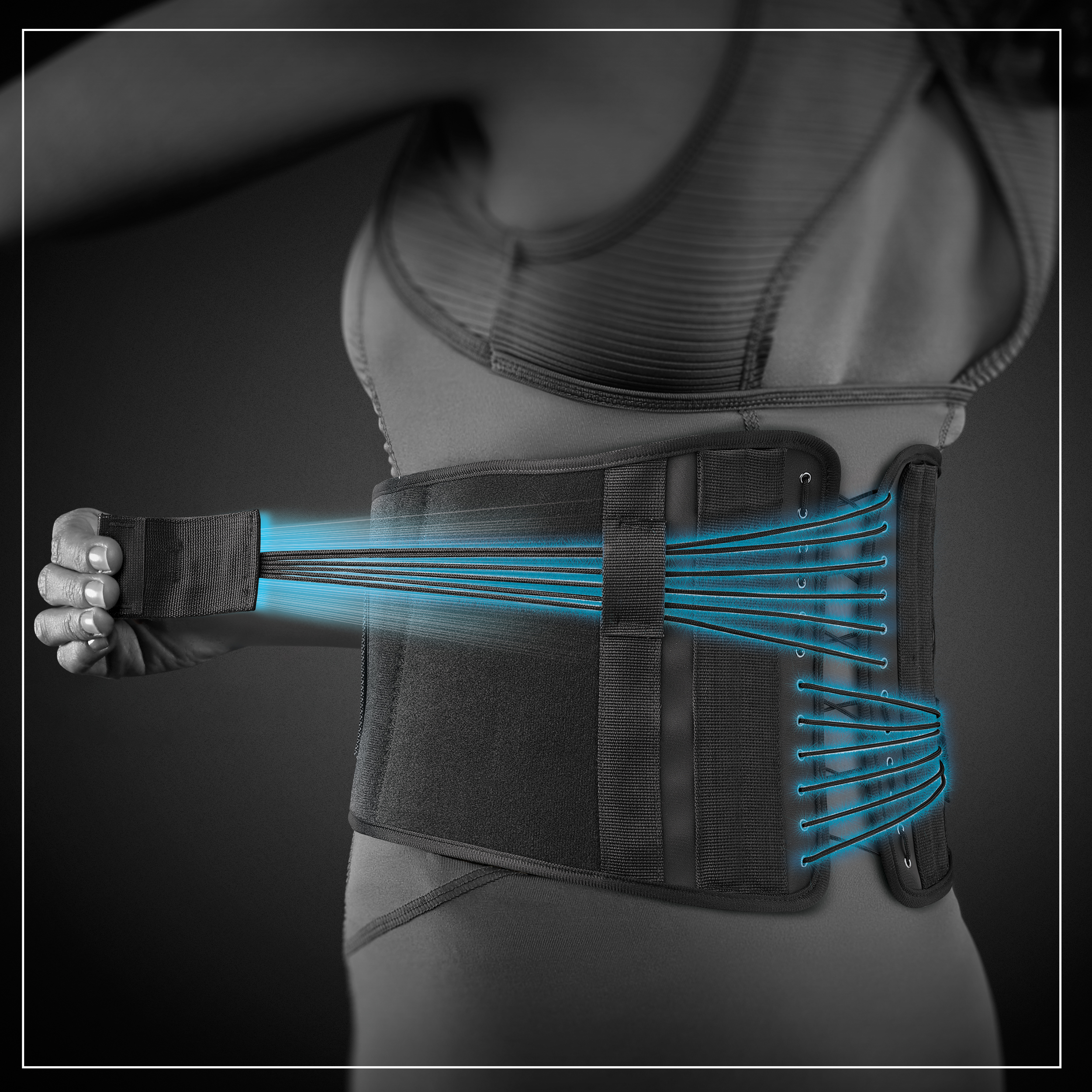 showing how to put on the dual pull system to a body