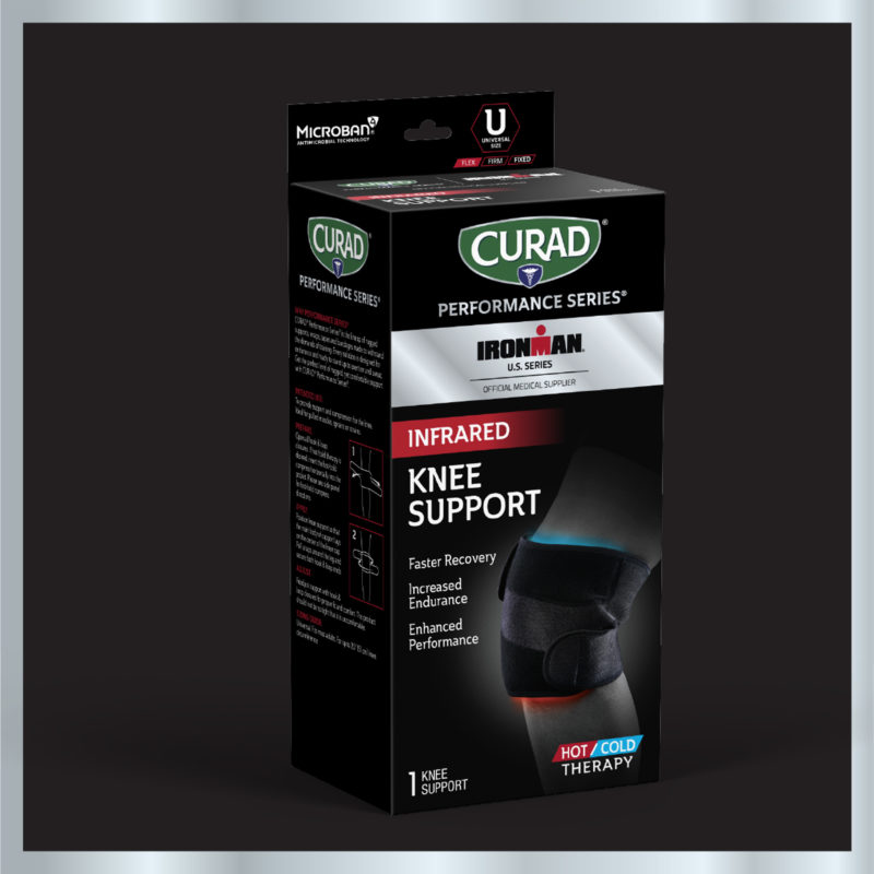 CURAD Performance Series IRONMAN Infrared Knee Support, Hot/Cold, Universal, 1 count