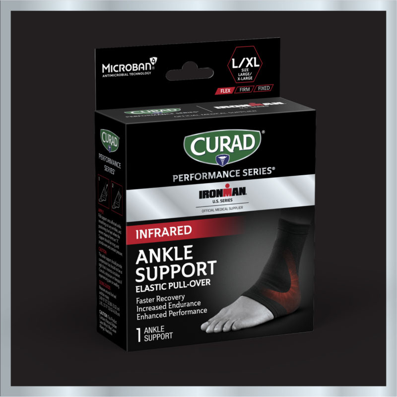 CURAD Performance Series IRONMAN Infrared Ankle Support, Elastic, Large/X-Large, 1 count Amazon