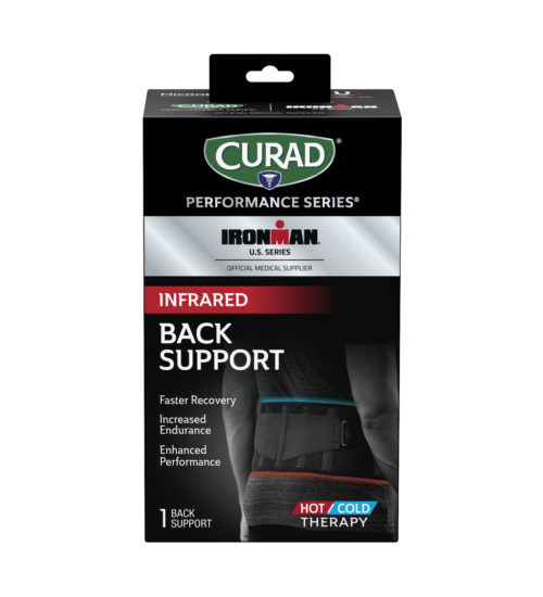 CURAD Performance Series IRONMAN Infrared Back Support, Hot/Cold, Universal, 1 count front angle