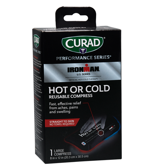 Image of CURAD Performance Series IRONMAN Hot & Cold Reusable Compress Combo Pack with Wraps, Small & Large, 2 count