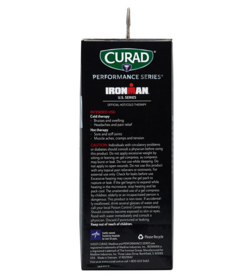 CURAD Performance Series IRONMAN Hot & Cold Reusable Compress Combo Pack with Wraps, Small & Large, 2 count side a