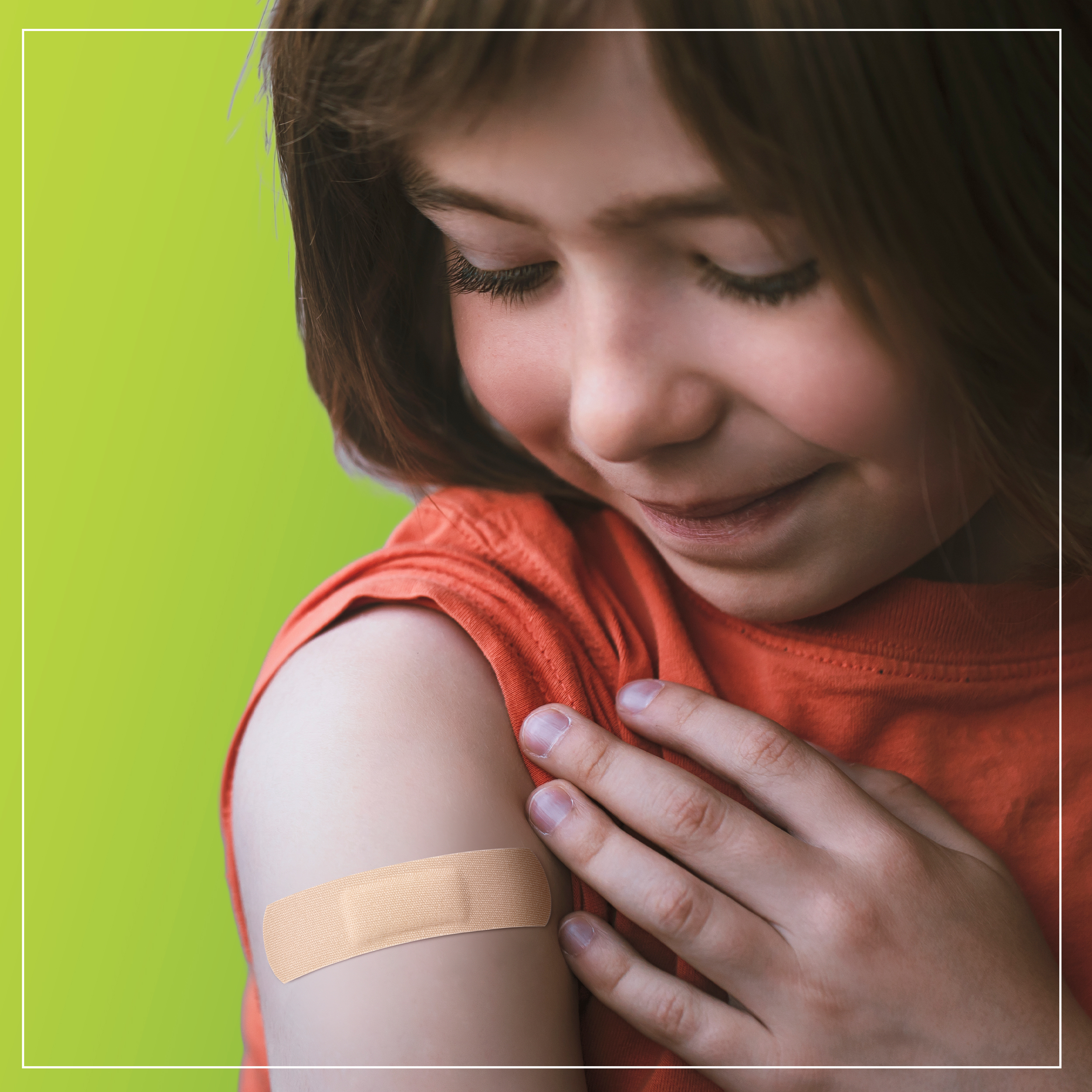 aloe bandage on child