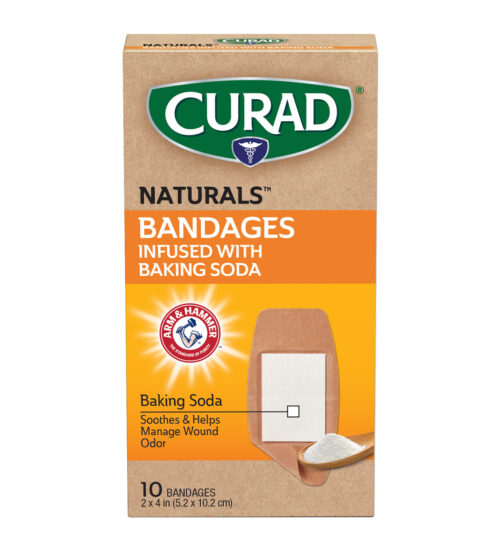 Natural Bandages with Baking Soda 10 count front view