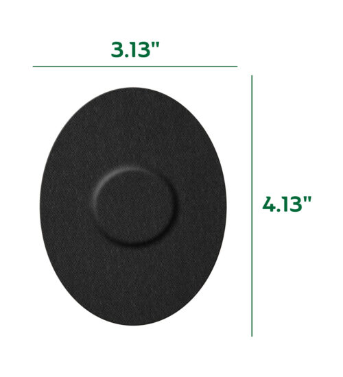 Dimensions of Curad® Black CGM Patches