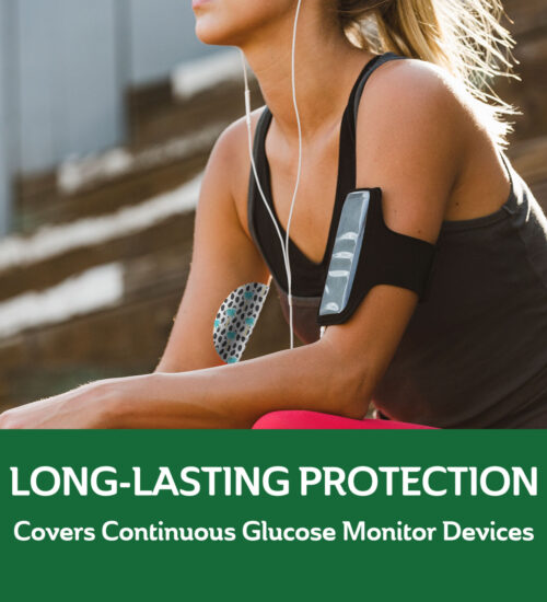 Long lasting protection. Covers Continuous Glucose Monitor Devices