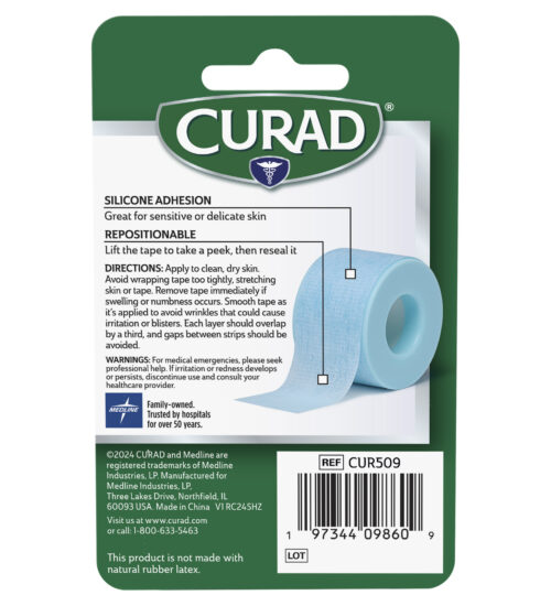 CURAD® Truly Ouchless!® Silicone Tape back side